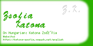 zsofia katona business card